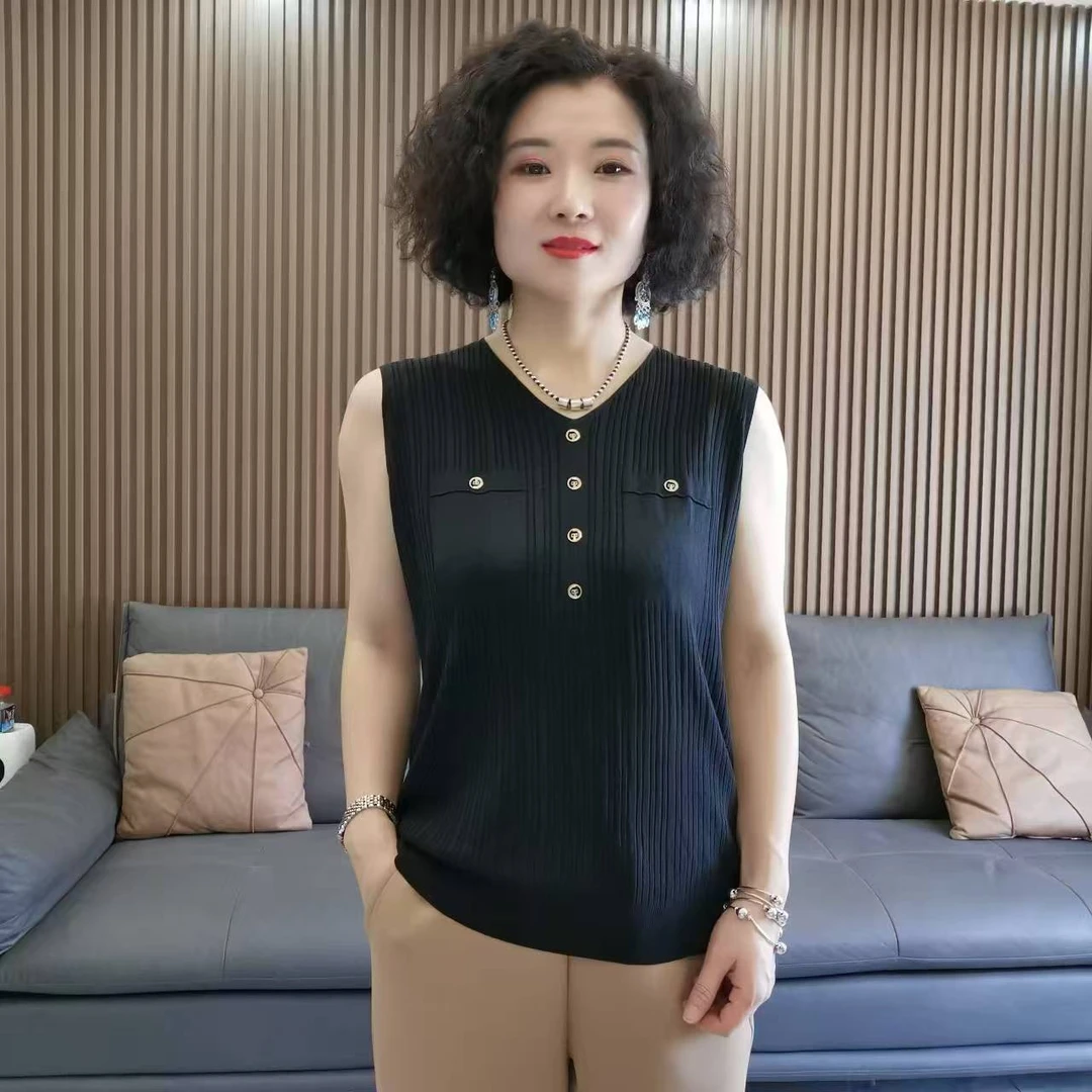 純色 砍袖背心百搭款
