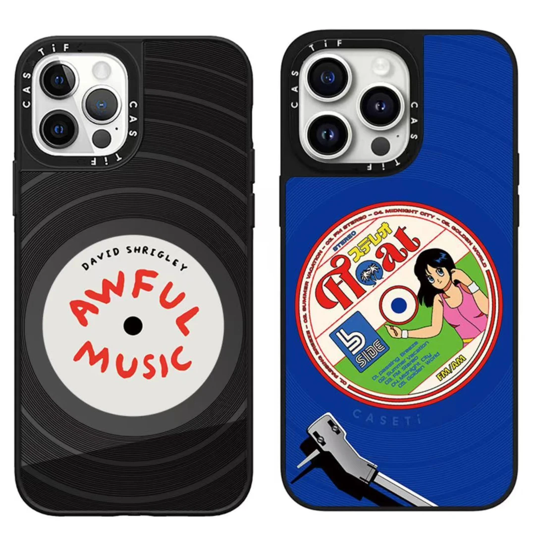 高版本CASE联名David黑胶唱片手机壳iPhone16ProMax苹果15Pro创意