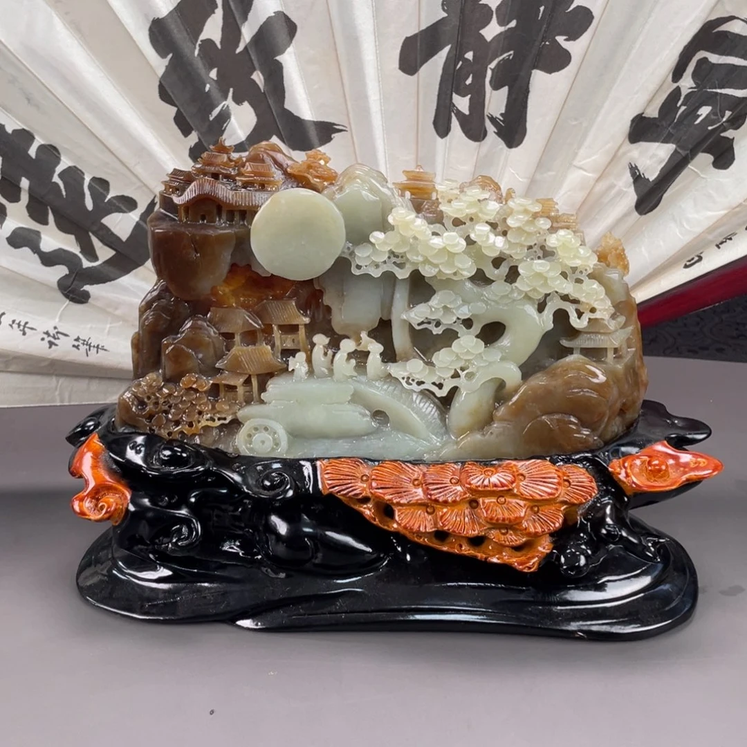 和田玉未镶嵌摆件