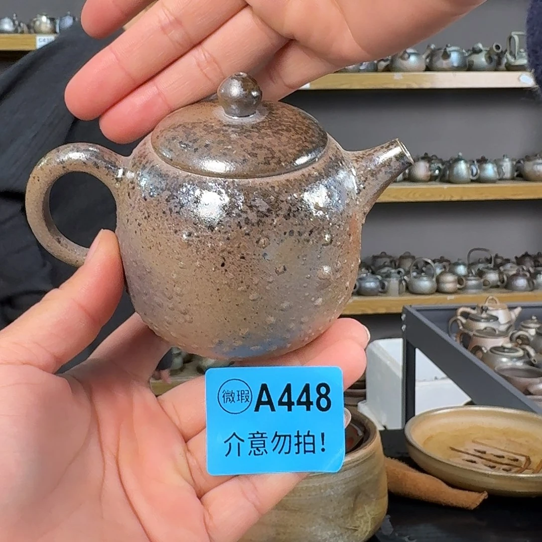 坭兴陶纯柴烧原矿泥料纯手工壶