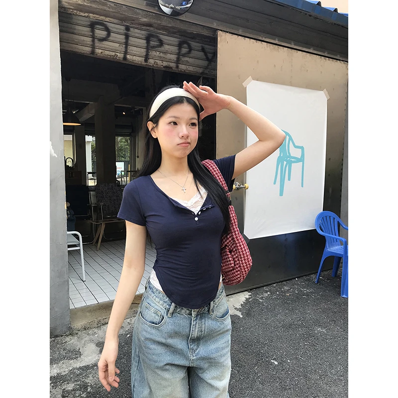 【七七清仓】T恤 修身时尚百搭通勤显瘦T恤251V0003