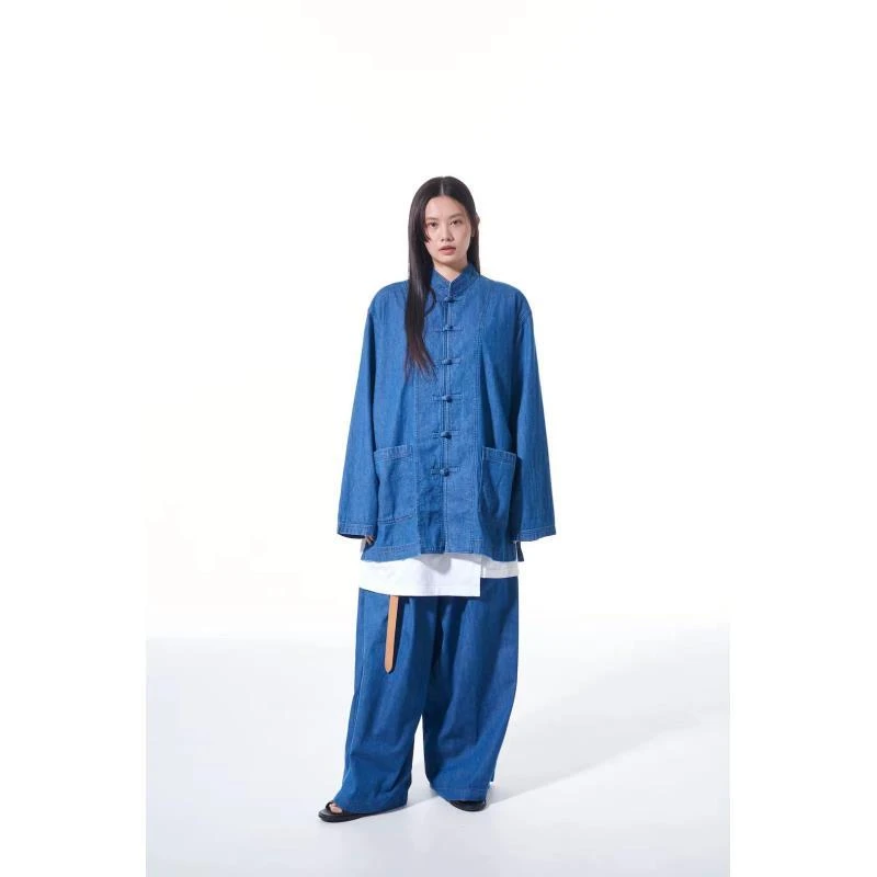 Li Wang/里望2024设计师款 松弛自在 舒适牛仔百搭女士修身外套