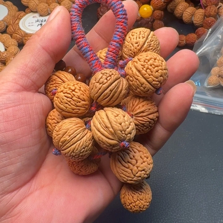 桃核手串桃核把件葡萄串
