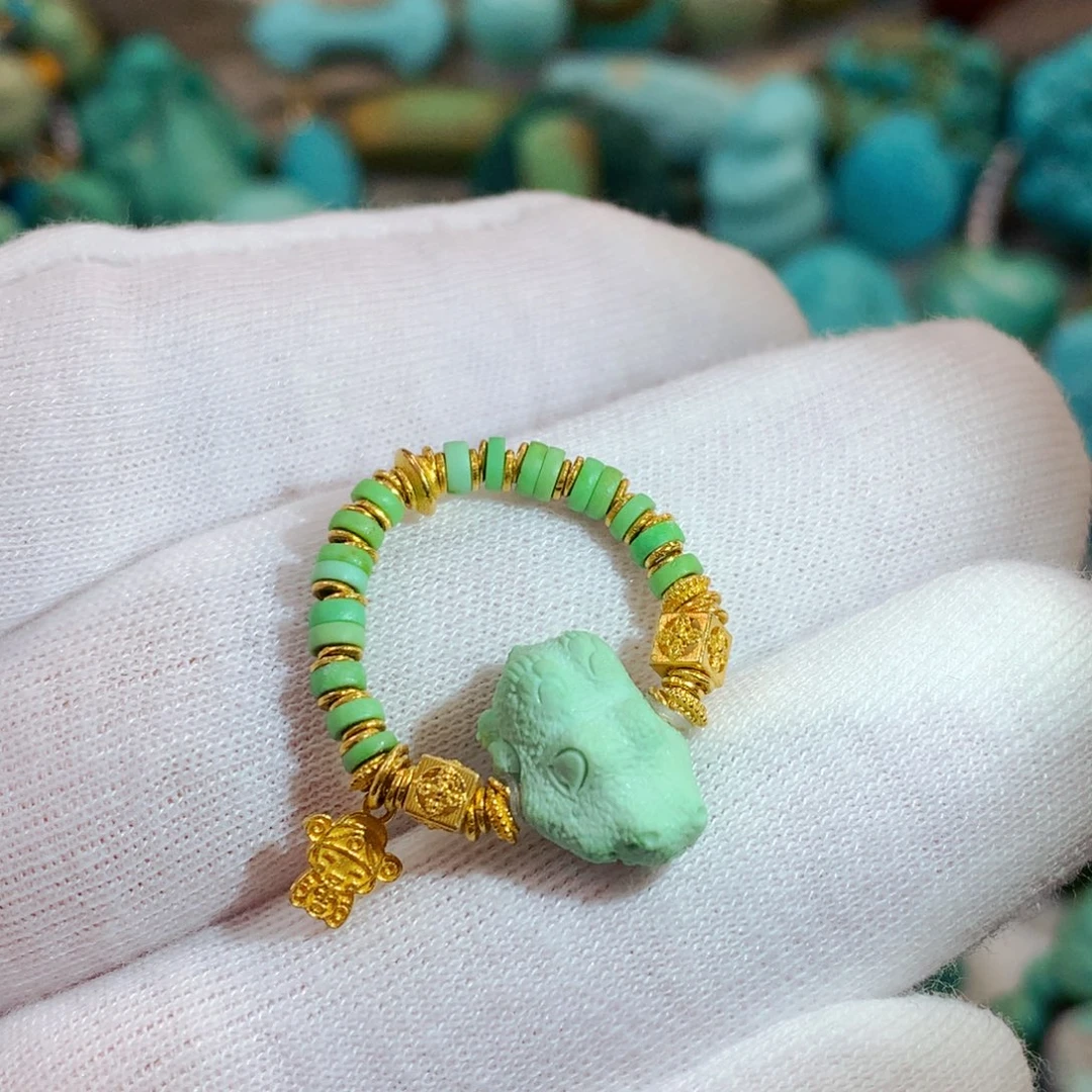 未镶嵌绿松石珠宝半成品