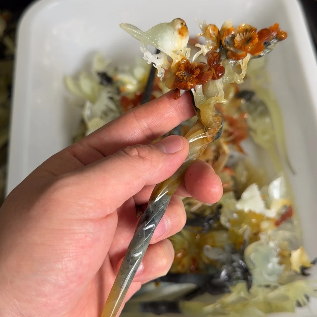 岫玉发饰未镶嵌明君玉簪贼拉好看