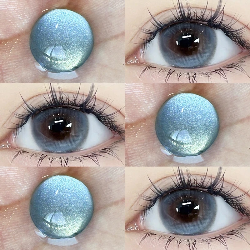 眸可半年抛唯美浪漫夜吻维纳斯美瞳大小直径近视隐形眼镜显色清透