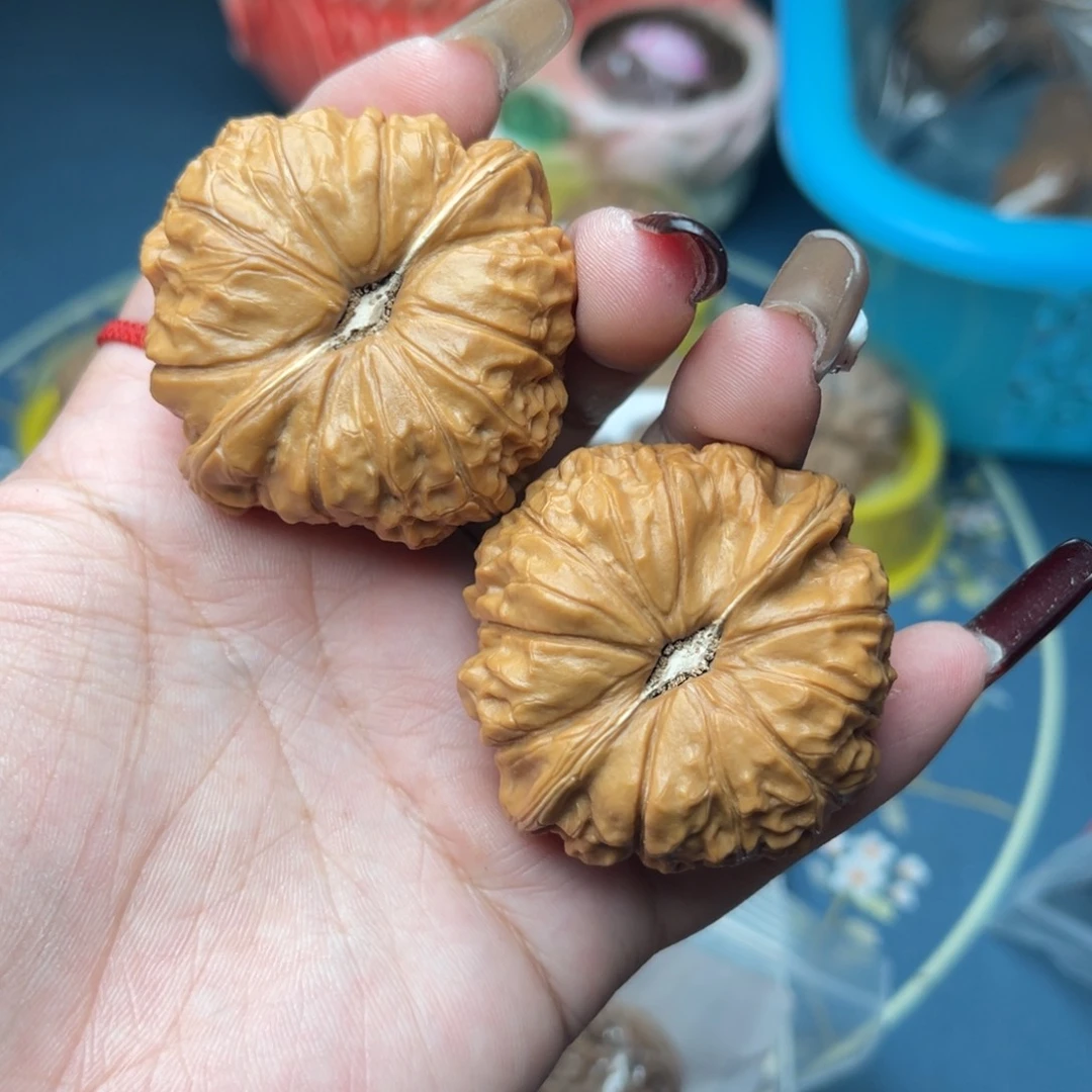 文玩核桃把件安**物南瓜墩48