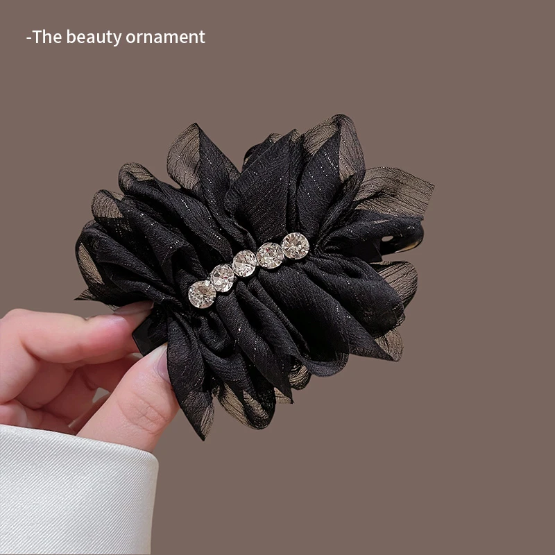 发量少百搭马尾发夹子后脑勺竖夹香蕉夹气质竖式发卡子头饰女小号