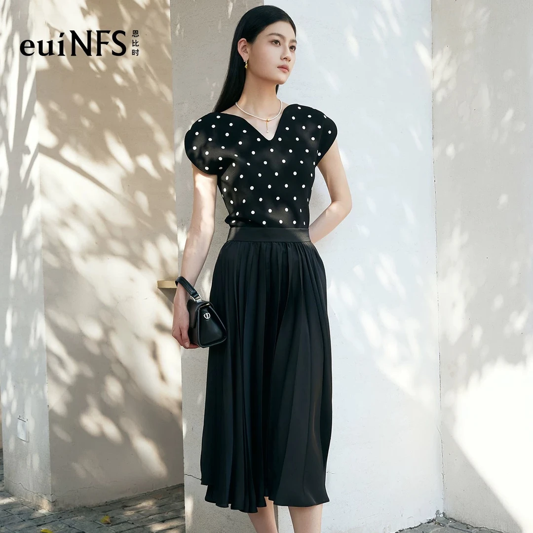 恩比时法式复古波点背心吊带2025夏季新款设计感气质百搭显瘦上衣
