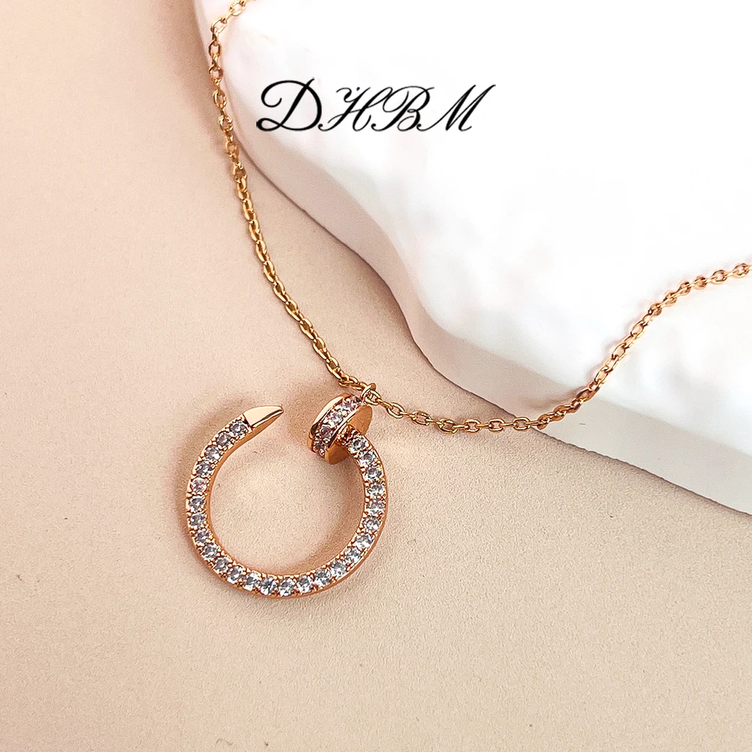 V金  【DHBM项链】CNC精工满钻钉子项链精致时尚奢华 CA011Y