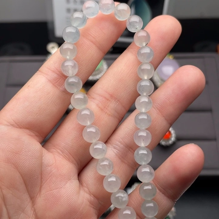 未镶嵌定制翡翠卡6.5手串