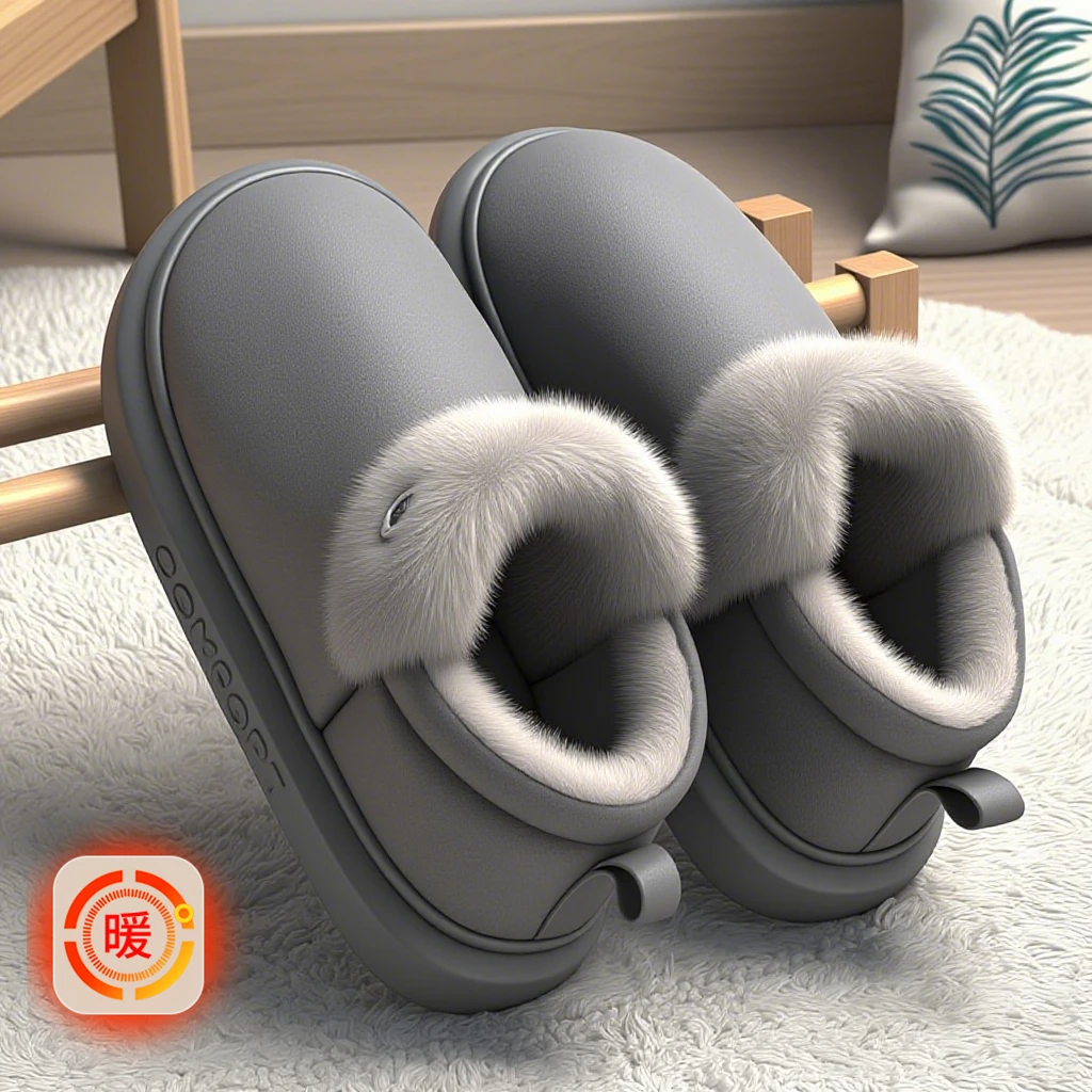 不臭脚男士棉拖鞋冬季防水外穿2025新款防滑加绒加厚保暖包跟棉鞋