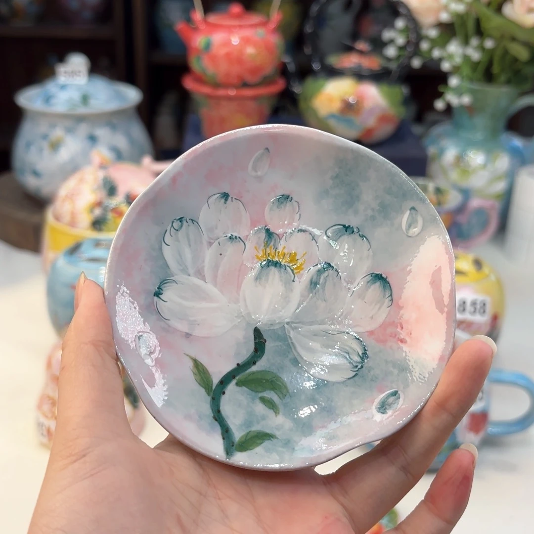 景德镇手绘高温釉下彩陶瓷茶具