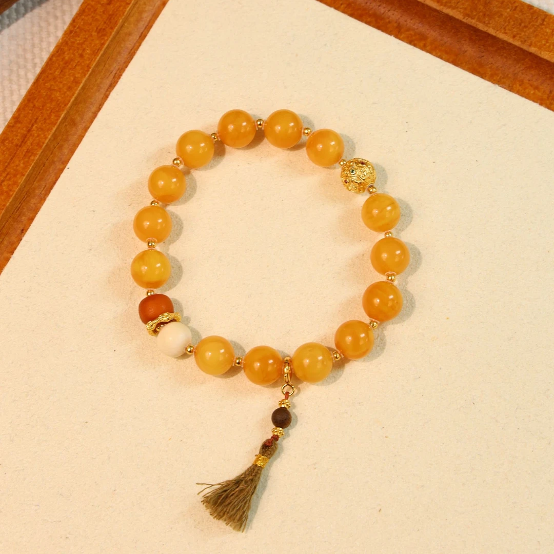 原创蜜蜡手串J495【多样性发一】