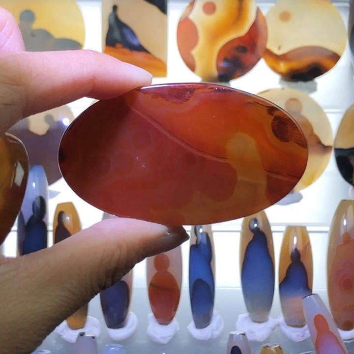 玛瑙/玉髓未镶嵌珠宝半成品42霞