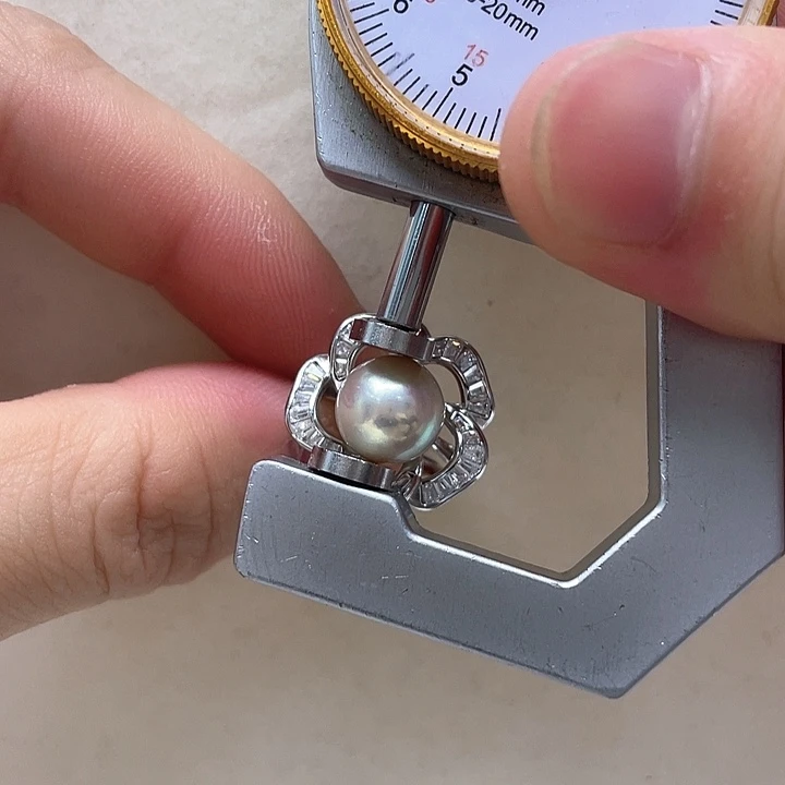 海水珍珠银S925镶嵌戒指