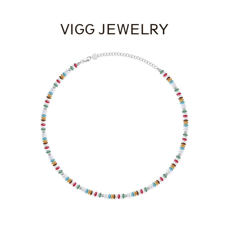 VIGG 铜合金项链 海石项链 时尚简约百搭饰品