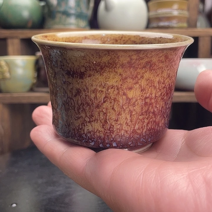 谢***E瓷杯子钧瓷窑变杯