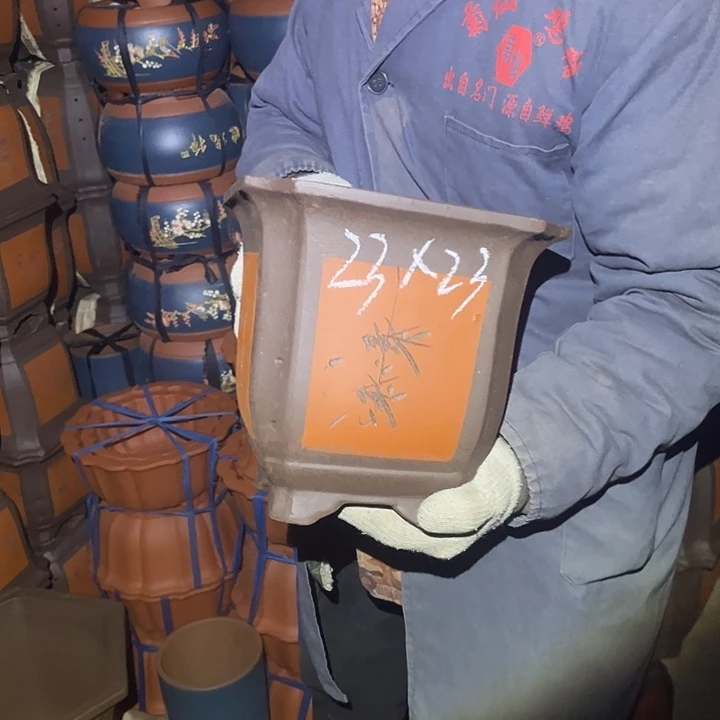 紫砂花盆紫砂花盆和一座古城堡