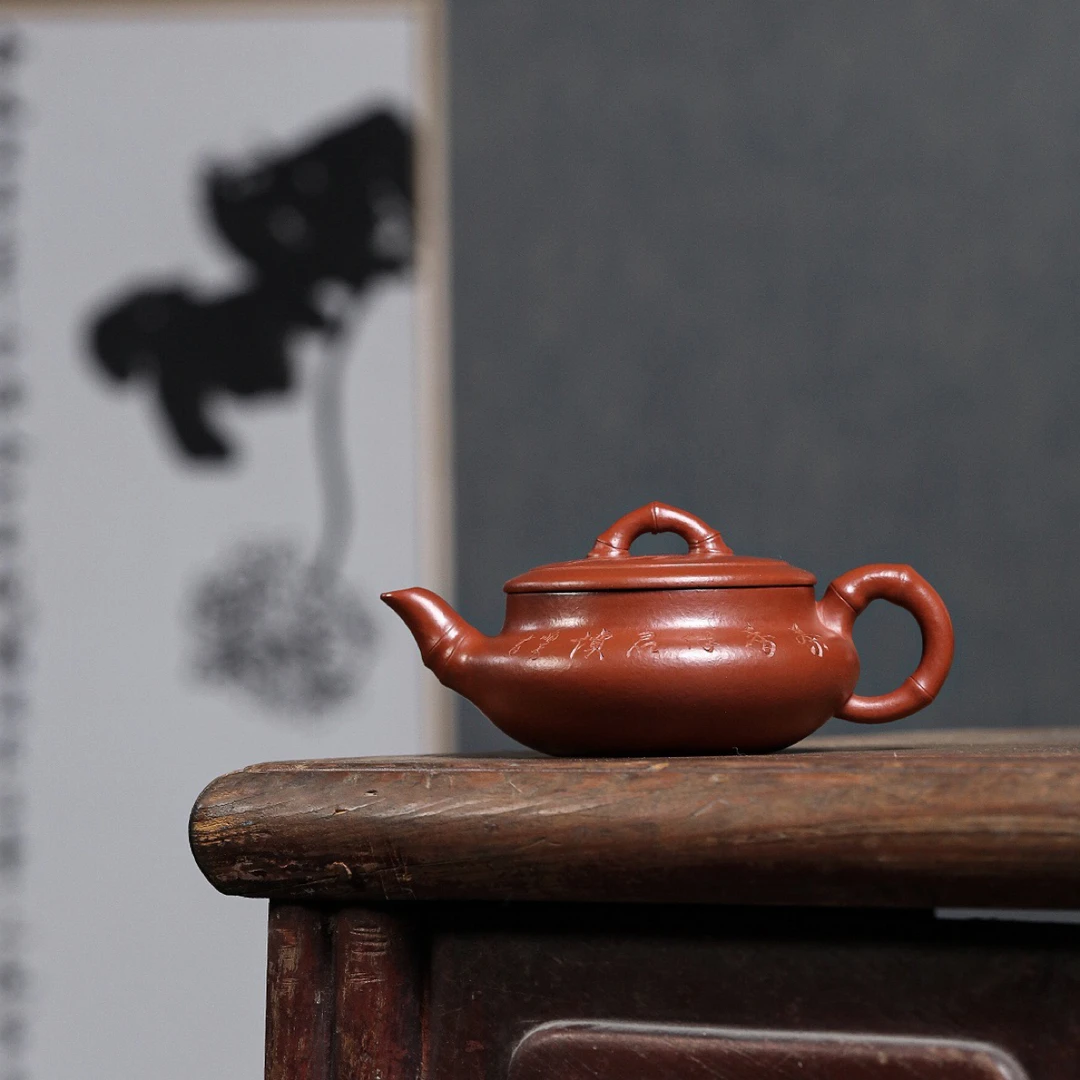 竹影清风  原矿粗砂朱泥·210CC