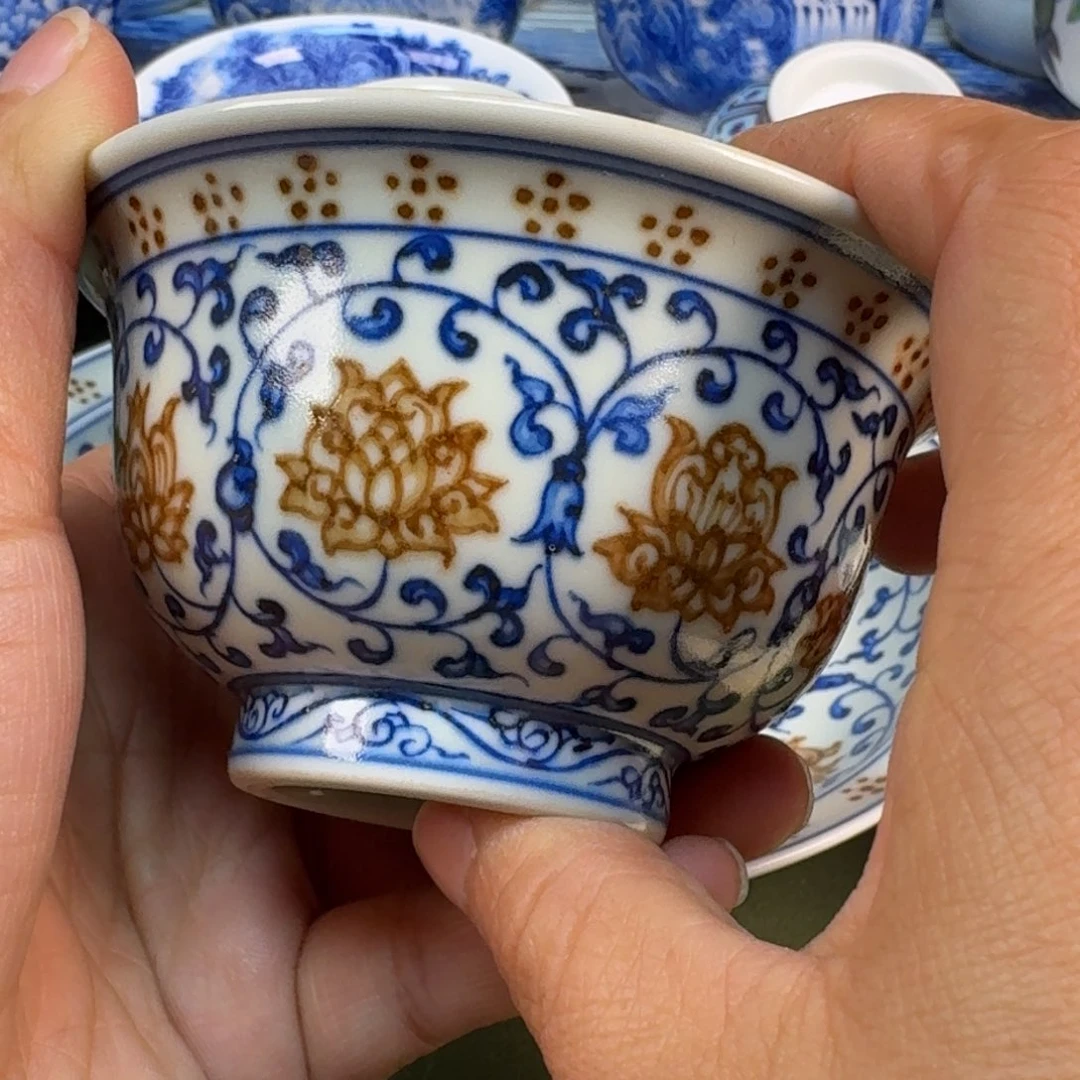 陶景德镇纯手绘茶具圆圆