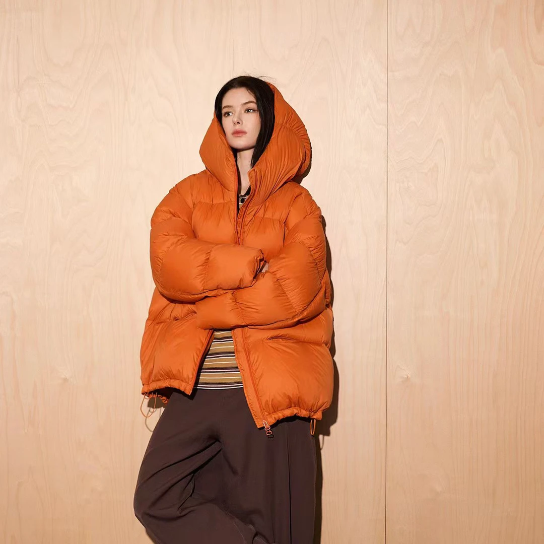 95白鸭绒高货冬新国标加厚连帽常规面包服羽绒服放有香味干燥剂1