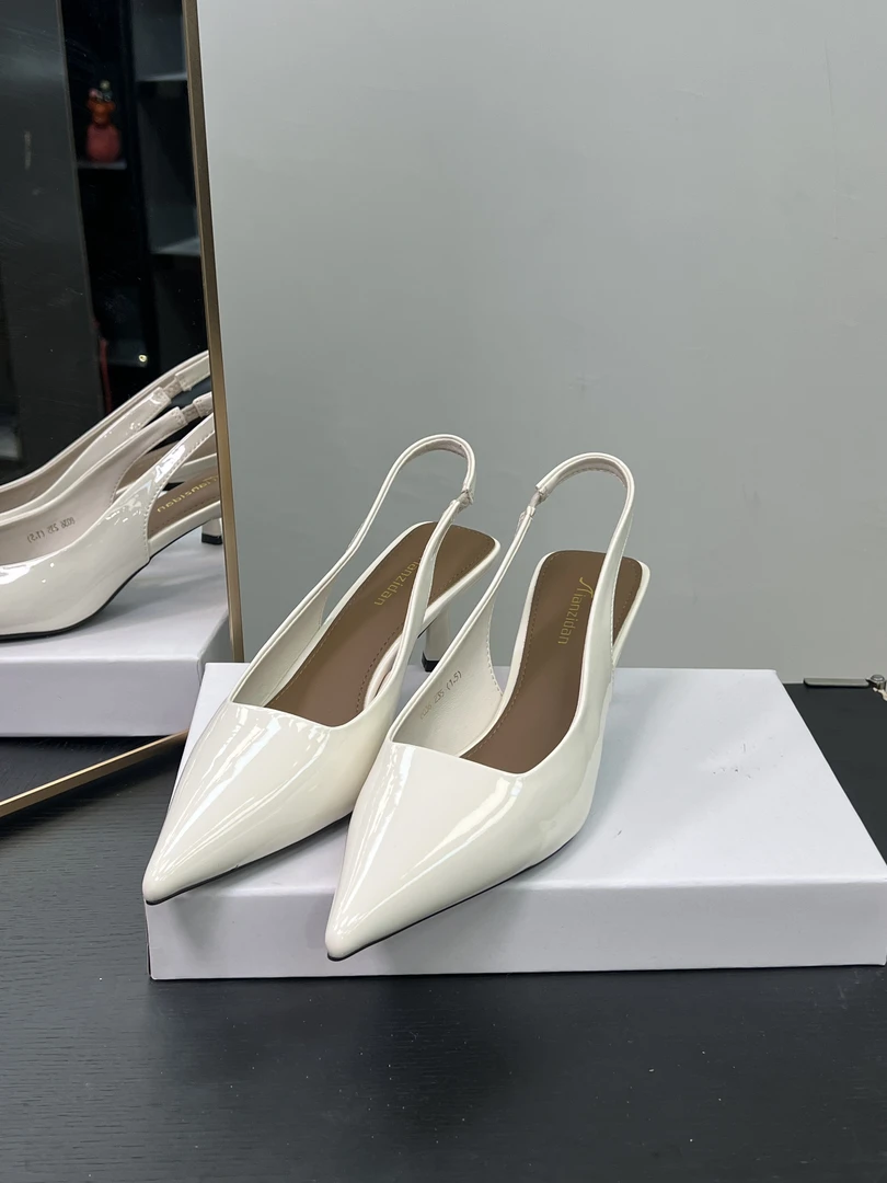 （5厘米）8036米色细跟高跟鞋