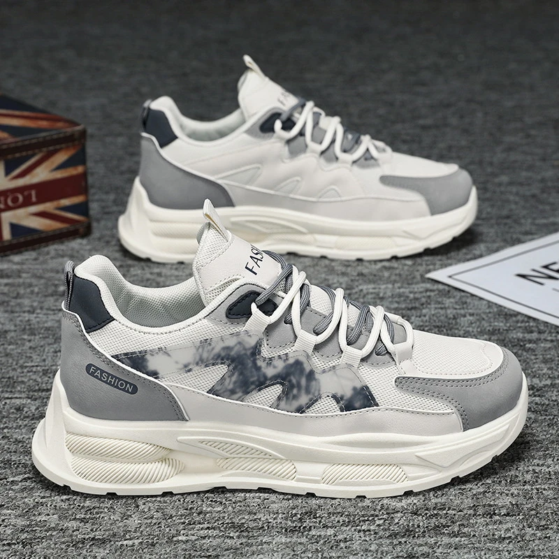 老爹鞋男夏季透气2025新款夏天百搭休闲网面运动鞋子男款厚底潮鞋