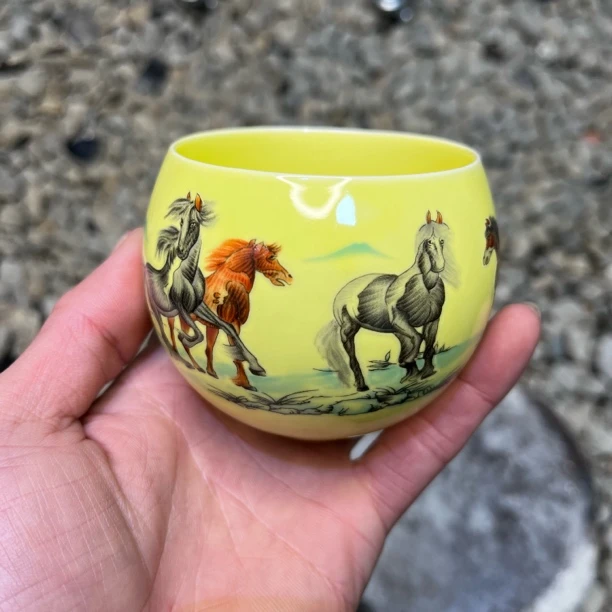 八骏图 龙蛋杯 茶杯主人杯客杯品茗杯