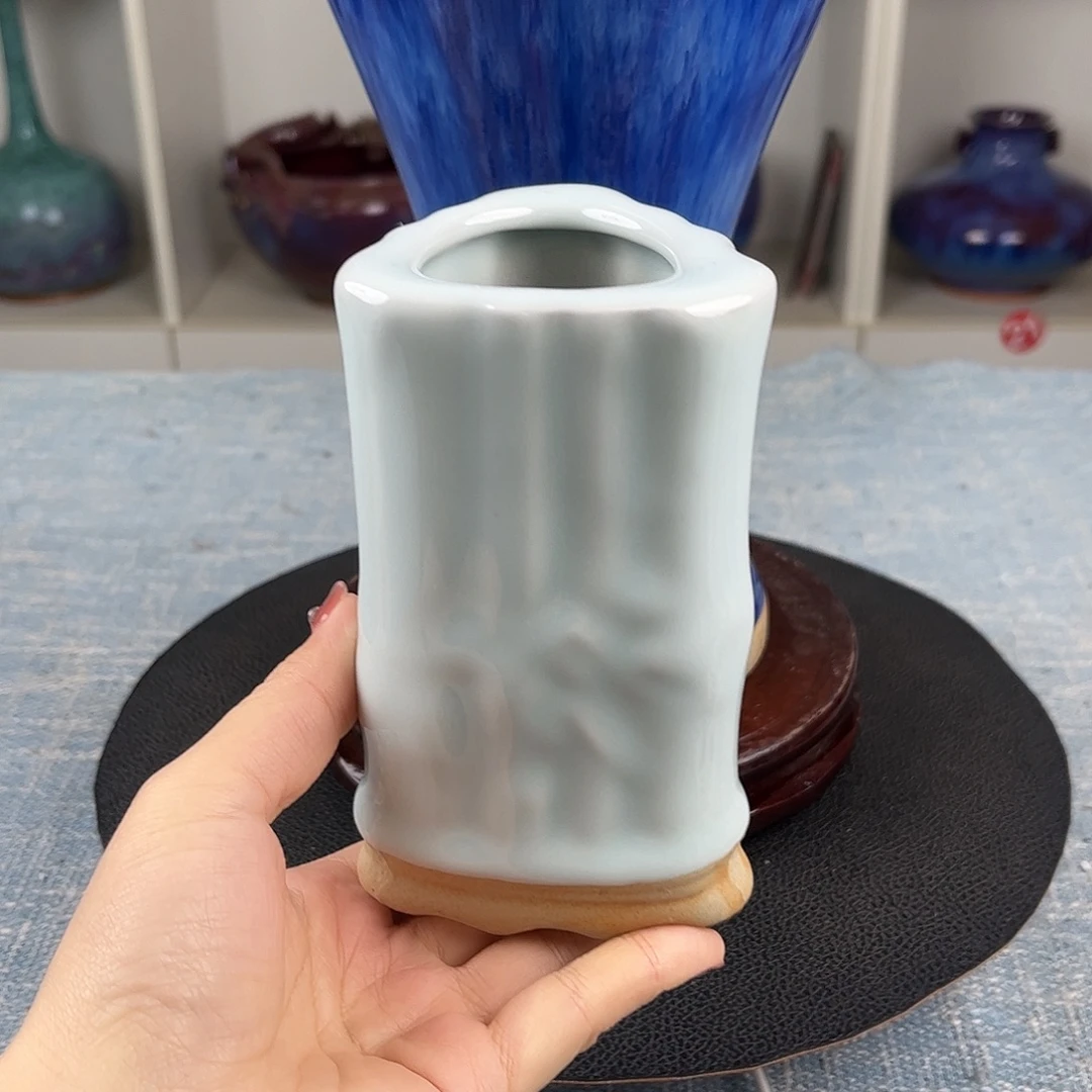 瓷片笔筒摆件精品