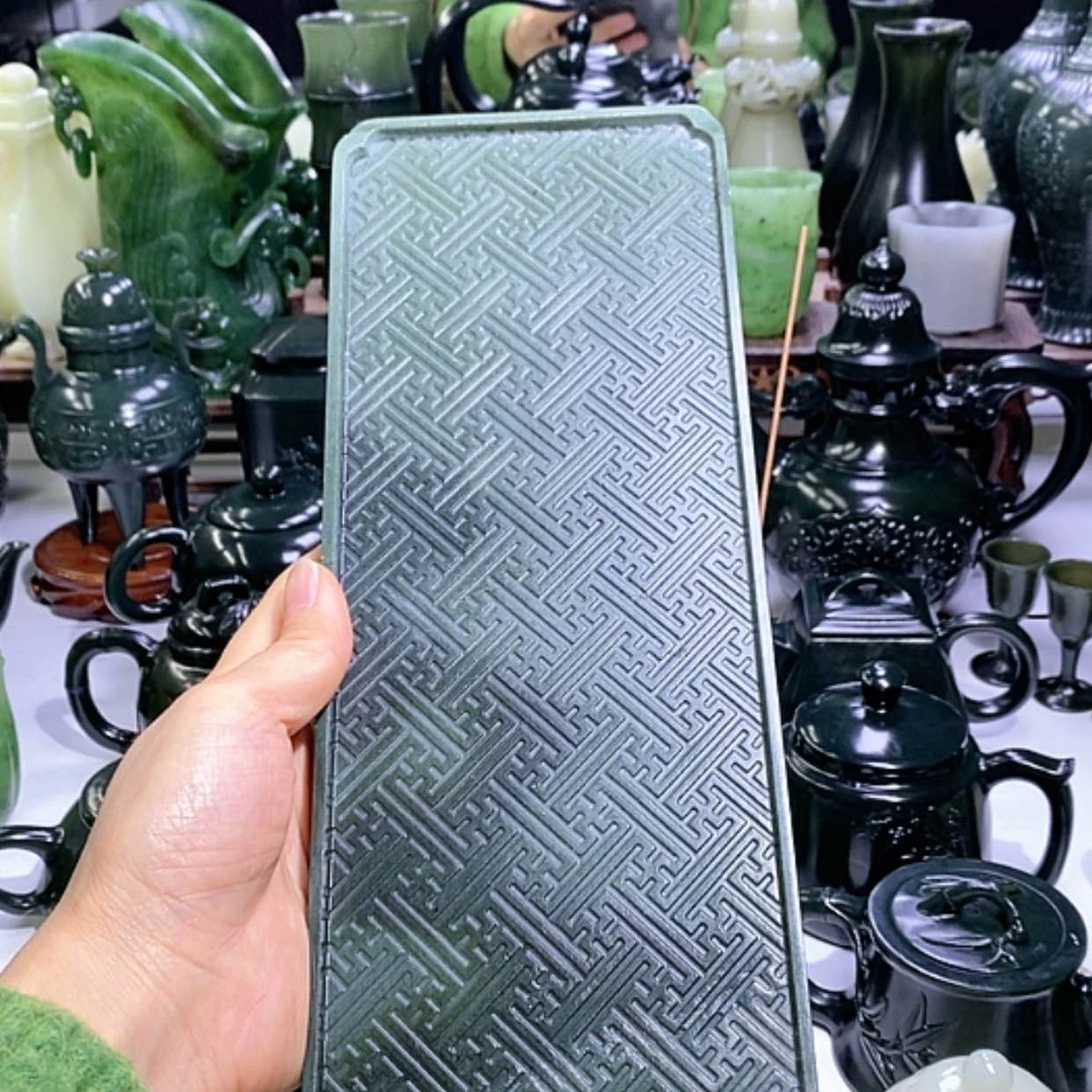 【闪购商品】和田玉摆件未镶嵌用****8茶盘