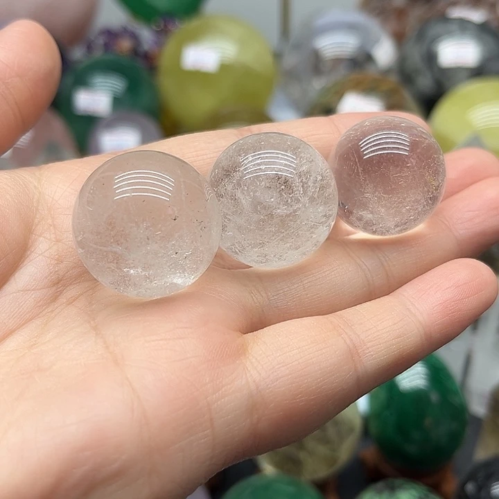 水晶珠宝半成品未镶嵌75克白水晶球