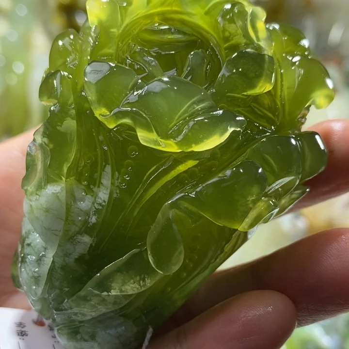 岫玉未镶嵌岫玉手把