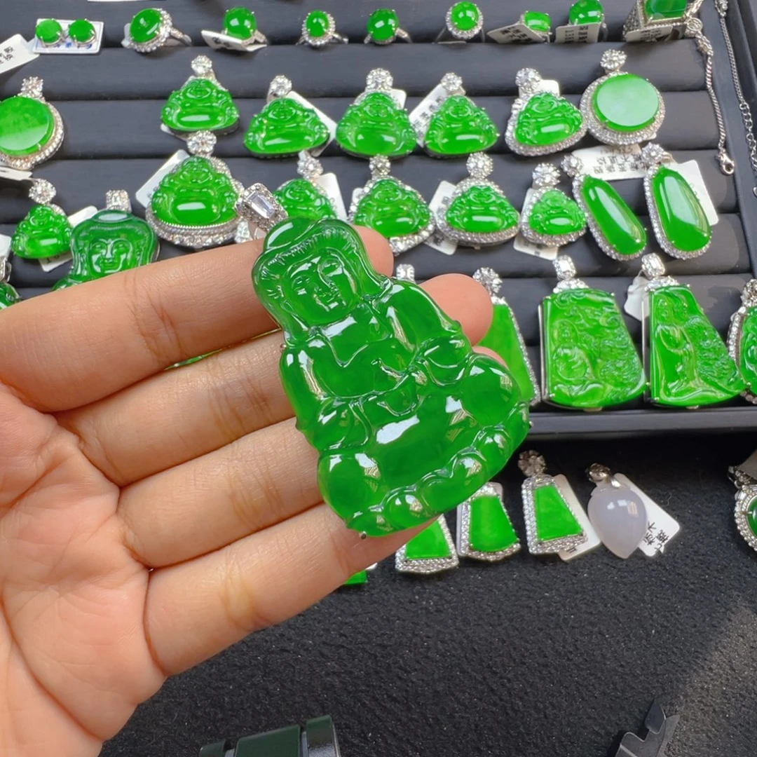 翡翠银S925镶嵌颈饰