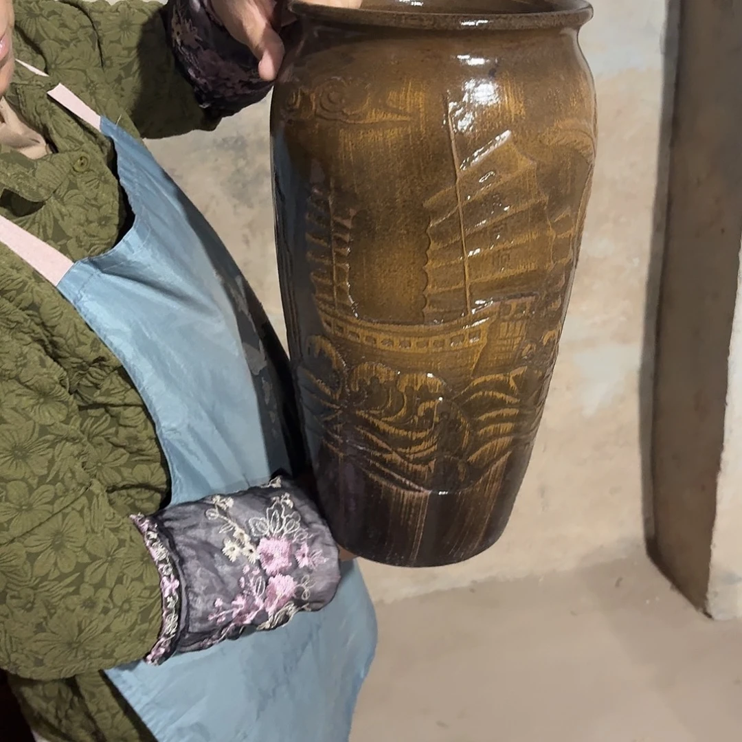 紫砂花盆口20高42