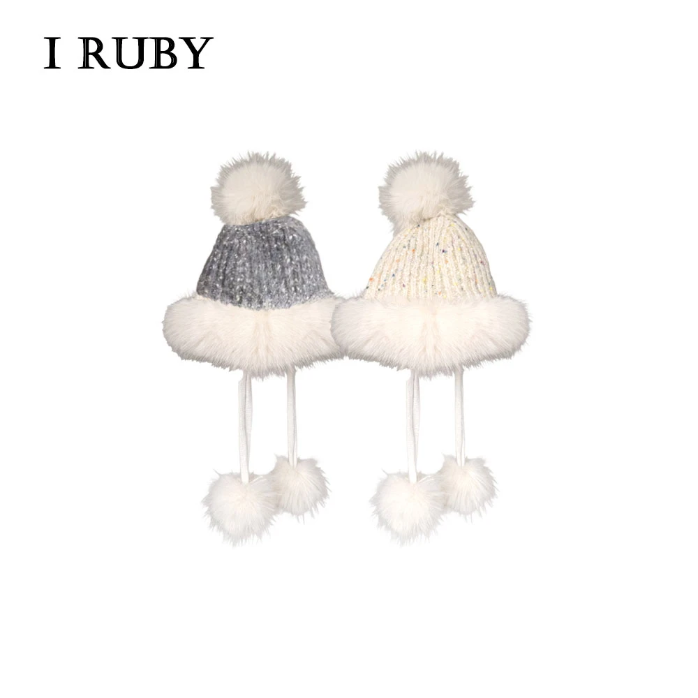 【冰城印象】2025年冬季女冬毛线帽冬季帽子毛绒