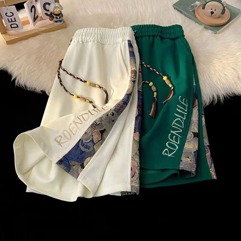 美式重磅运动短裤男夏季2025新款大码篮球中裤潮牌休闲宽松五分裤