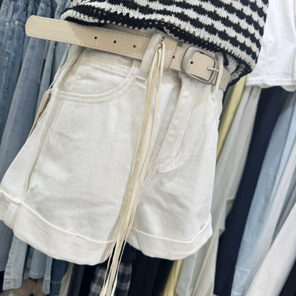 无弹宽松百搭简单牛仔短裤