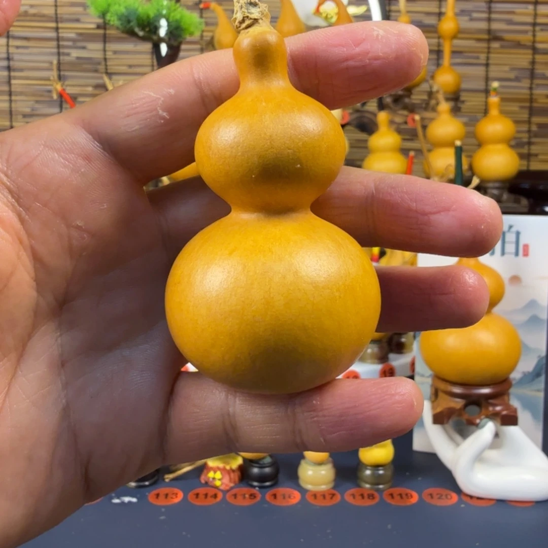 文玩葫芦三七肚宫廷八宝葫芦老皮高度7