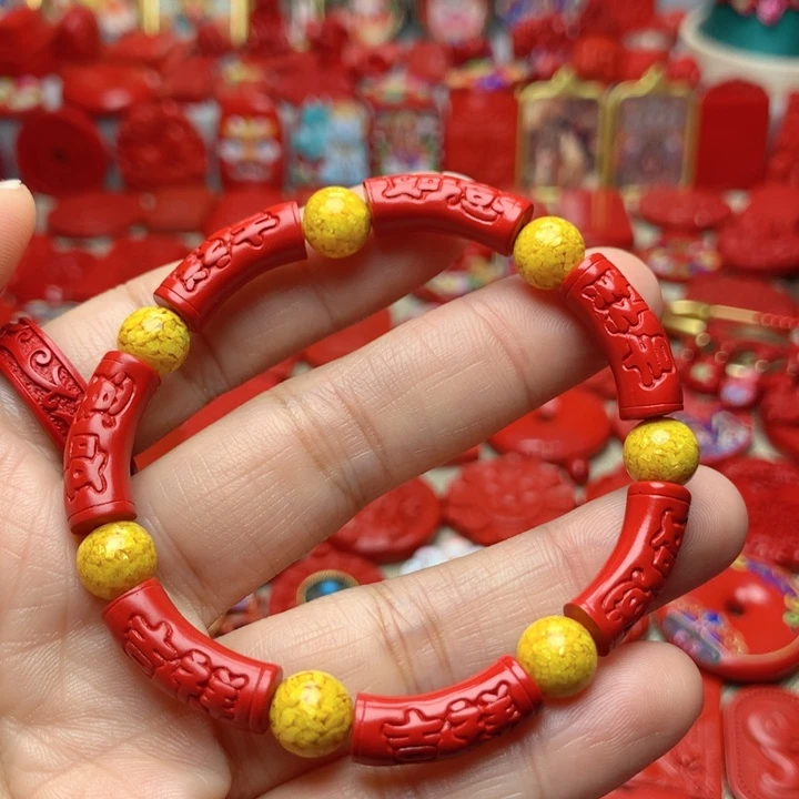 天然辰砂工艺品朱砂手串