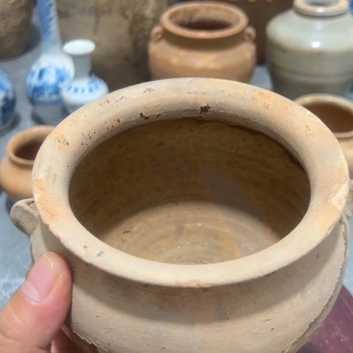 摆件雪*幽一件伤耳纹四大口罐