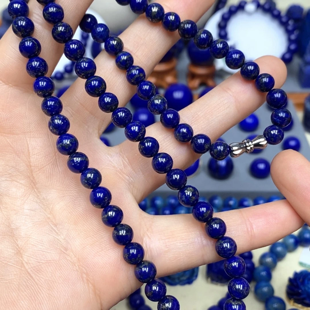 青金石未镶嵌颈饰