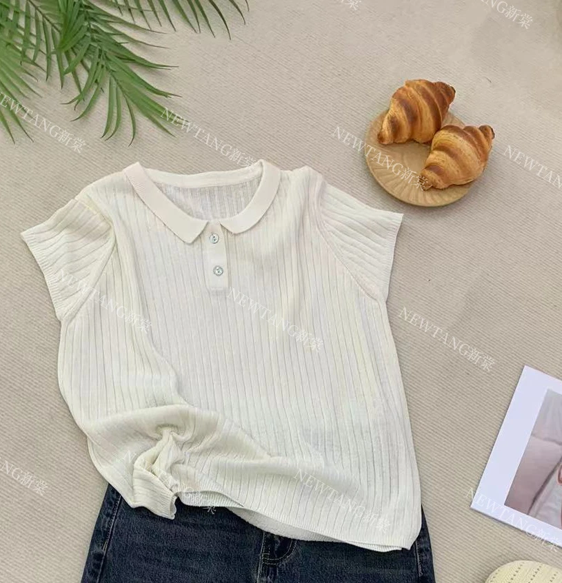 【娃娃领】225苎麻气质翻领polo简约短袖