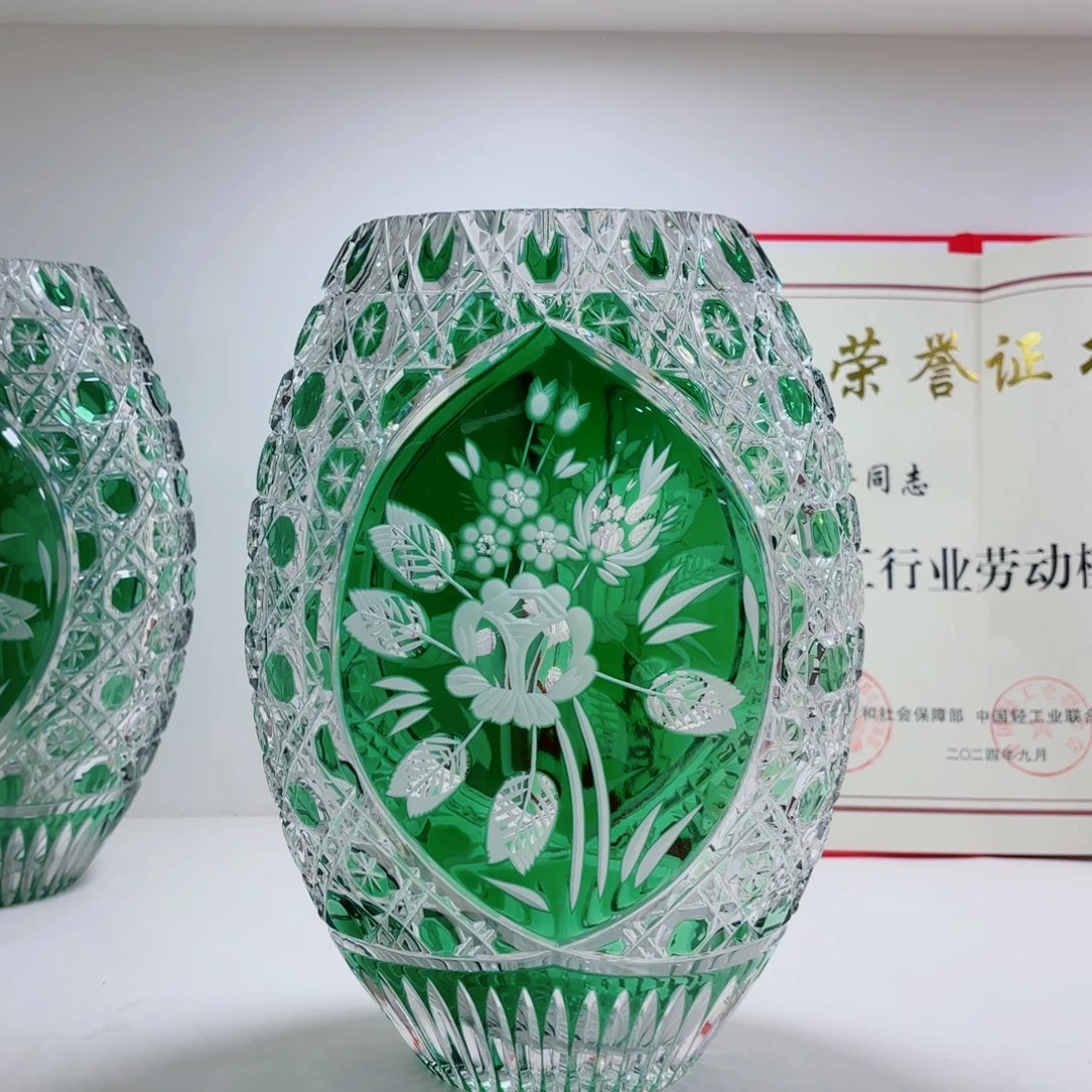 水晶玻璃平底款-梅森花瓶高货