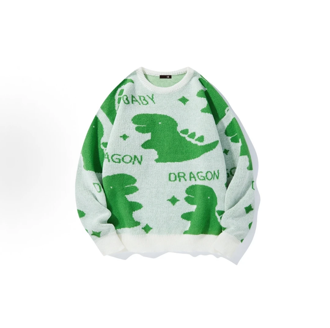 可爱小恐龙百搭潮流舒适毛衣