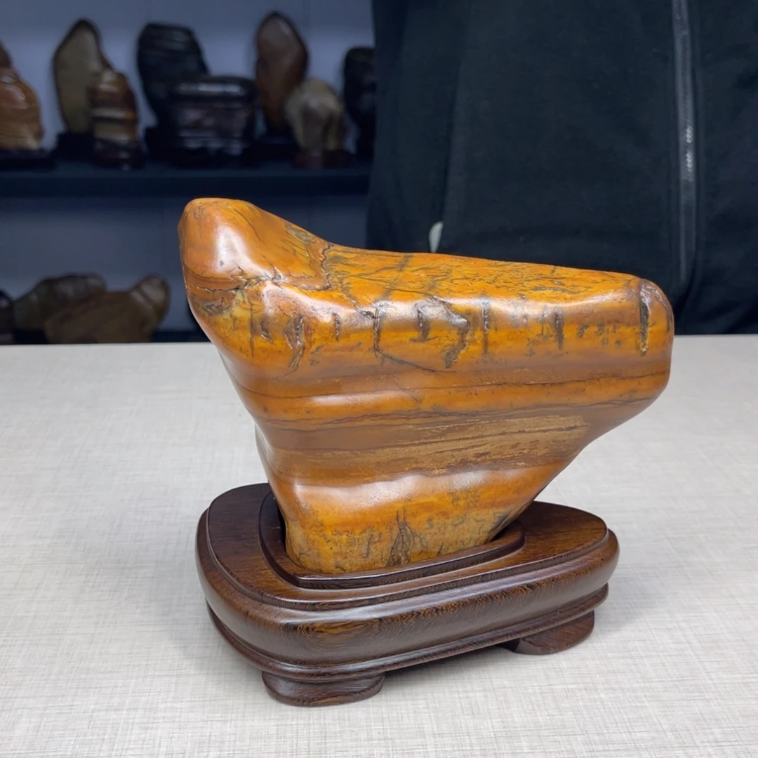 石材广西大化彩玉石配底座