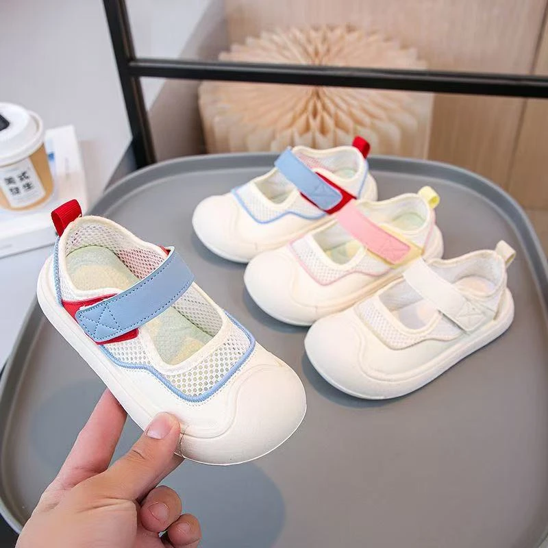 21-36码女童运动鞋网面春夏季儿童镂空凉鞋包头软底防滑宝宝鞋子