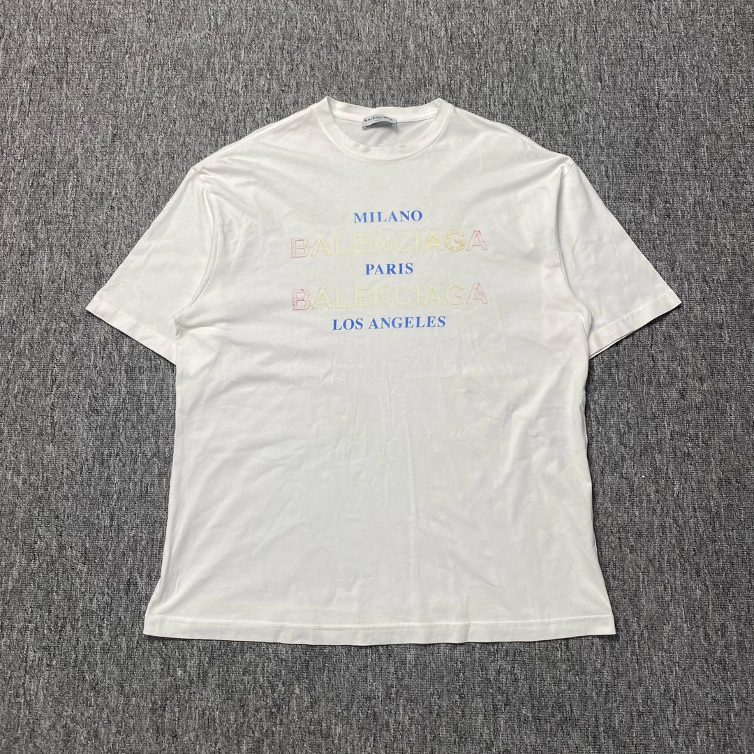 95新 Balenciaga/巴黎世家 渐变字母印花短袖/S(os)码/95新/80019