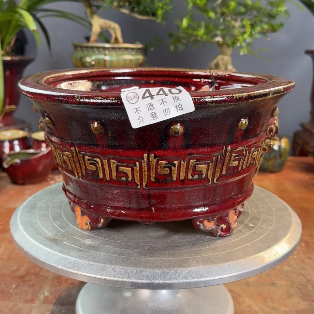 紫砂花盆…*440瑕疵品