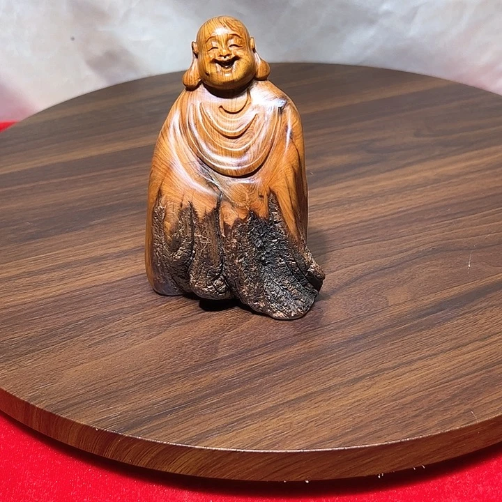 柏木(崖柏)青****?崖柏手把件弥勒